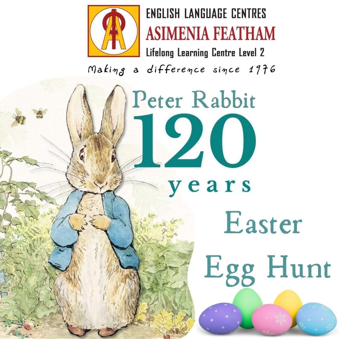 FeathamSchools's tweet photo. 2022 EASTER EGG HUNT
Our #Easter #EggHunt returns this week, after 2 years, for our Junior &amp; A Classes! This year, we celebrate the 120th anniversary of Peter Rabbit! 🐰🐇🥚#PeterRabbit120  #BeatrixPotter #Featham #Featham46 #PeterRabbit #MakingHistoryInELT #edutwitter #elt #efl https://t.co/dtCfAGw67P