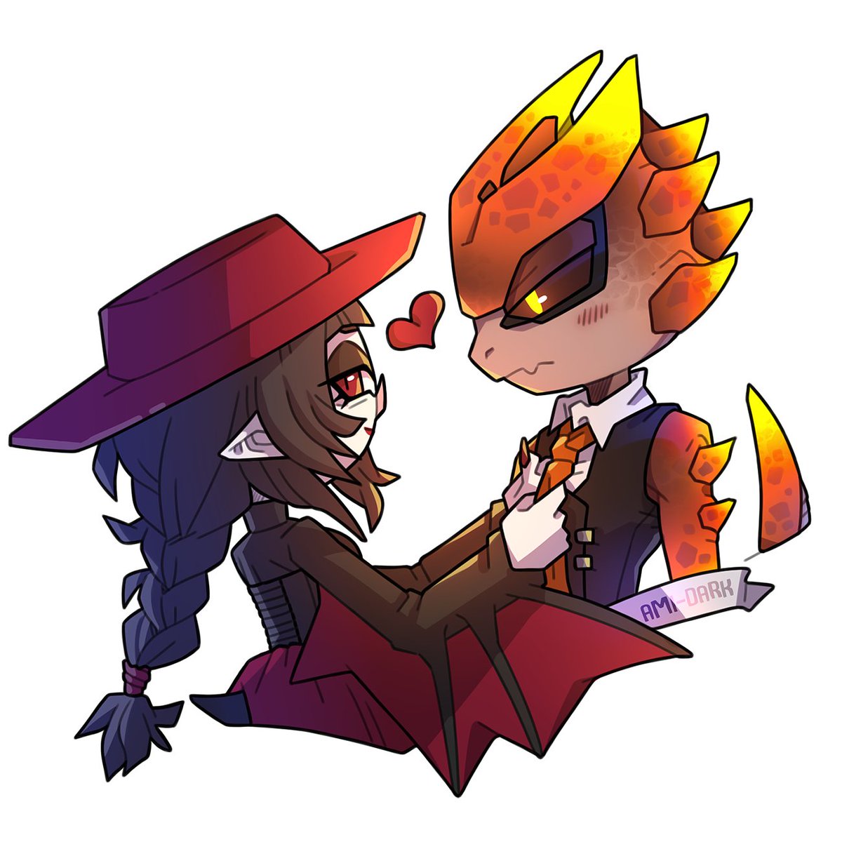 Frutti_Bat's tweet photo. 💕#ami_the_bat #ash_the_skink https://t.co/1U9wZVQrLw