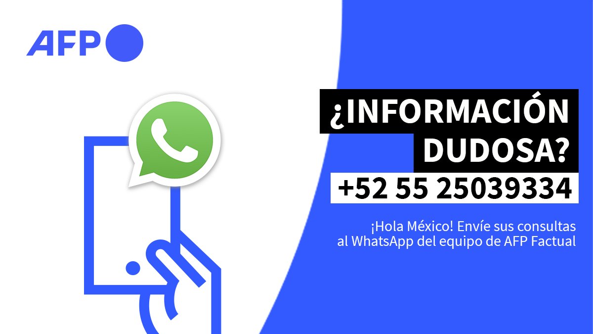 ➕ Si ha visto circular información sospechosa sobre la #RevocaciónDeMandato puede enviárnosla por WhatsApp al número +52 55 2503 9334 o haciendo clic aquí 👉 u.afp.com/AFPFactualMX 
#AFP