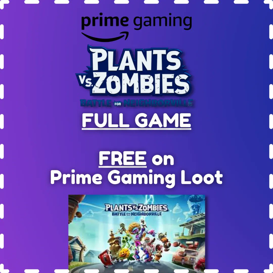 Plants vs Zombies: Battle for Neighborville FREE right now on Prime Gaming!