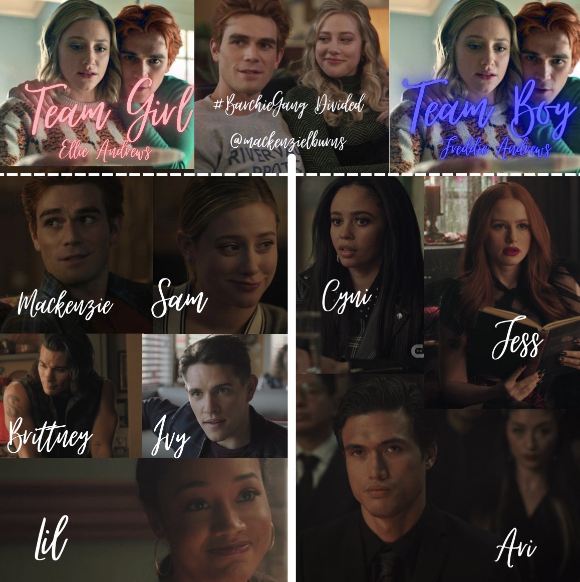 MackenzieLBurns's tweet photo. Next round of #barchiegang divided is whether we are on team baby girl, or team boy for their first child. Our reasons for which side we picked differ of course but again thats what I love about these ladies. But this time, @SamNB92 and I are on the same side. #barchie https://t.co/qoP31fphRq