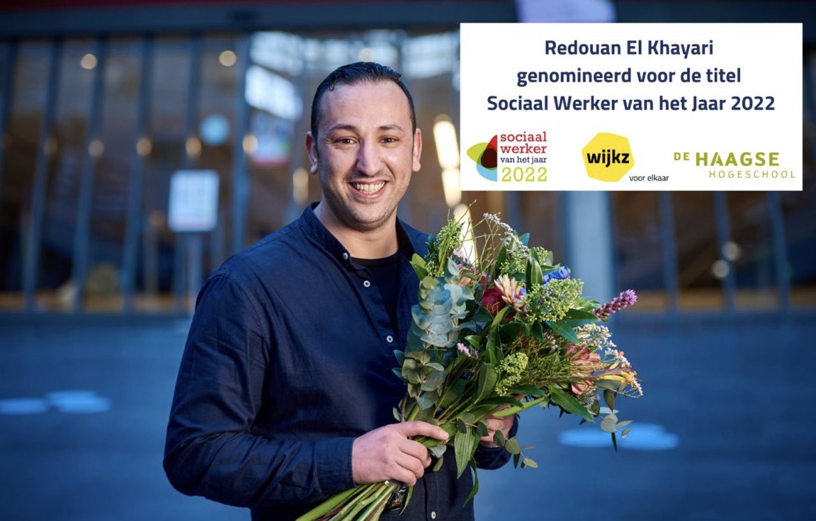 Beste volgers,
Onlangs is mijn oud collega Redouan El Khayari  genomineerd voor de titel Sociaal Werker van het Jaar 2022.
Ik wil jullie vragen om even de tijd te nemen om te stemmen op Redouan. Hij verdient het! Stemmen kan via onderstaande link.
sociaalwerk-werkt.nl/redouan-el-kha…