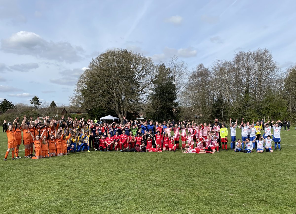 HWJFC1996's tweet photo. What a day we had @hwjfc1996 yesterday – 18 girls teams in our own mini festival with the support of @readingfcwomen to hand out medals and chat to the girls.  Huge buzz and wonderful memories made – a big thank you to everyone who participated and help make it happen 🧡⚽️🧡 https://t.co/ZuMIy5sP7P