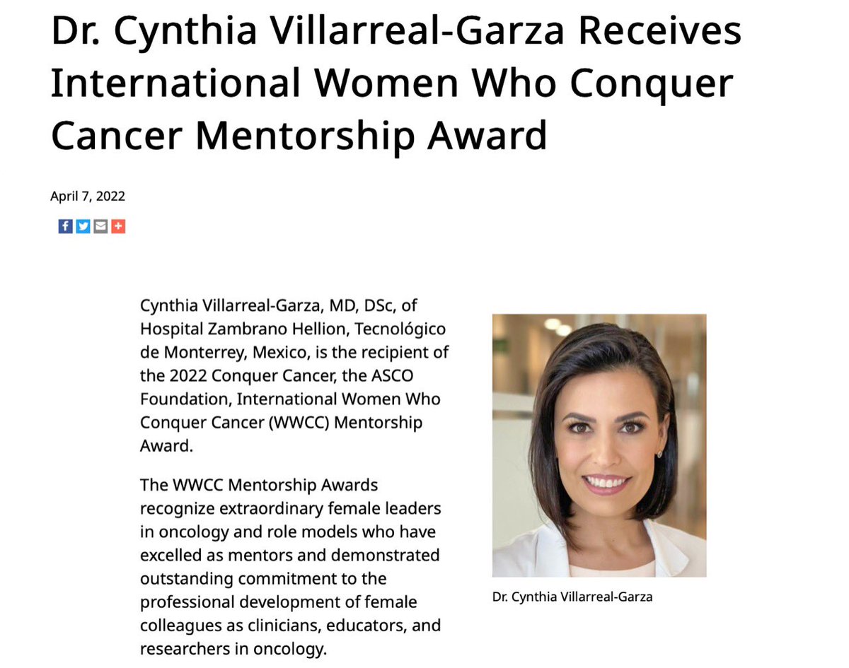 AlertaRosamx's tweet photo. Felicitamos con mucho gusto a la @Dra_CVillarreal por recibir el Premio Mujeres Internacionales que Vencen al Cáncer, otorgado por 
#conquercancerfoundation

El premio reconoce a líderes extraordinarias en oncología y modelos a seguir

👏🏻👏🏻👏🏻

https://t.co/K2nNUDL8tA https://t.co/Xqk9JWKejm
