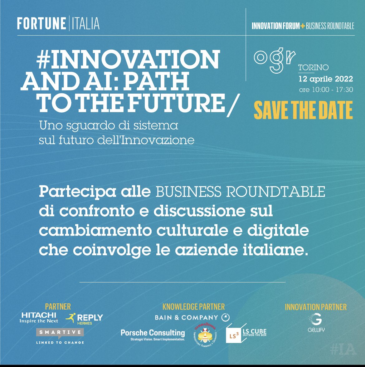 WeWomEngineers (@wewomengineers) on Twitter photo In qualitĂ di Supporter di <a href="/fortuneitalia/">Fortune Italia</a> promuoviamo
INNOVATION AND AI: PATH TO THE FUTURE
🎯12 aprile, 9:30 - 17:30
📍OGR, Torino
Clicca QUI per iscriverti👇
fortuneita.com/conferenze/for…
#wesupport #ai #innovation #future In qualitĂ di Supporter di <a href="/fortuneitalia/">Fortune Italia</a> promuoviamo
INNOVATION AND AI: PATH TO THE FUTURE
🎯12 aprile, 9:30 - 17:30
📍OGR, Torino
Clicca QUI per iscriverti👇
fortuneita.com/conferenze/for…
#wesupport #ai #innovation #future