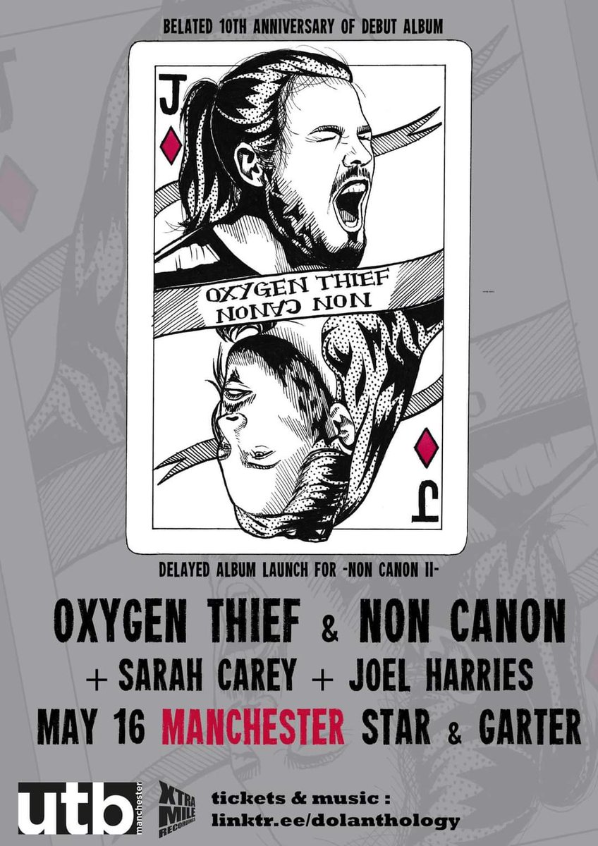 A rare <a href="/oxygenthiefYEAH/">Barry, from the "band" Oxygen Thief</a> / <a href="/noncanon555/">Non Canon</a> show in Manchester next month at <a href="/Star_GarterManc/">The Star and Garter</a>.

Support from <a href="/sez_cez/">Sarah Carey</a> and Joel Harries.

Tickets: wegottickets.com/event/538648