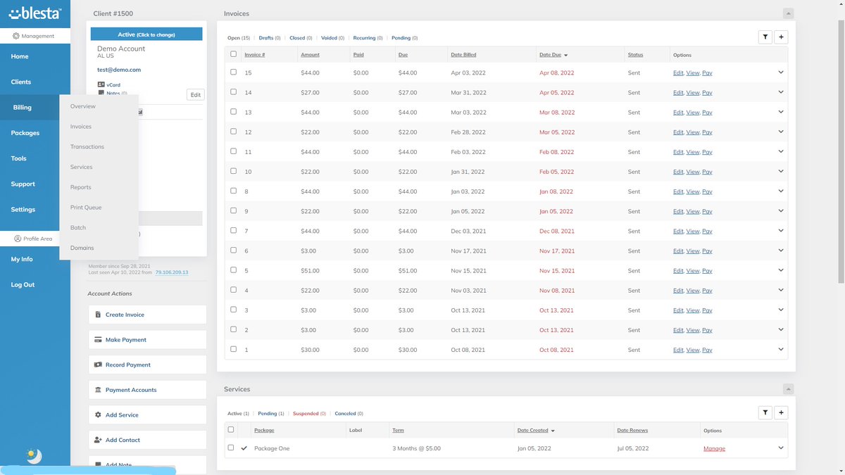 Take a peek at our current ongoing project for <a href="/blesta/">Blesta</a> 🙂
