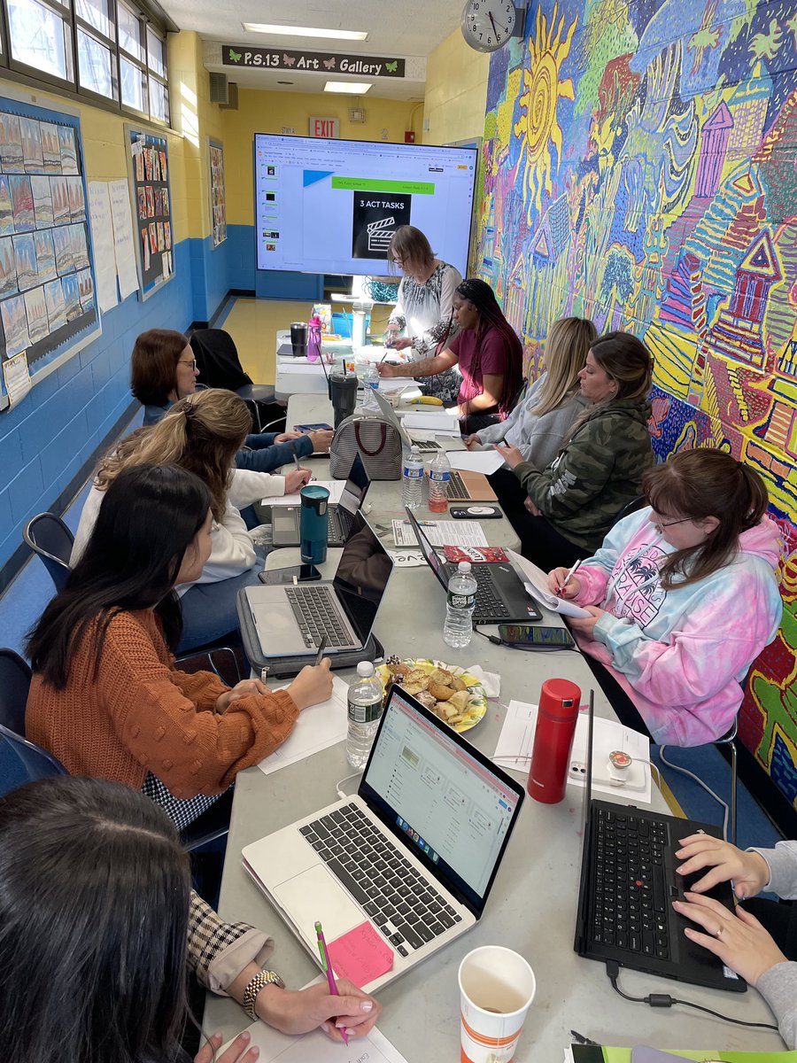 VPanzella14's tweet photo. @MartuccioPaul conducting lesson studies on 3 Act Tasks…plan…teach…reflect…repeat.  #effectsize.88.  Just a little more student engagement at THE Public School 13. @SIBOD31 @MikeWReilly @NMalliotakis @Michael_Cusick @senatorlanza @DrMarionWilson @CChavezD31 @TheCahnFellows https://t.co/12GwSae5nD