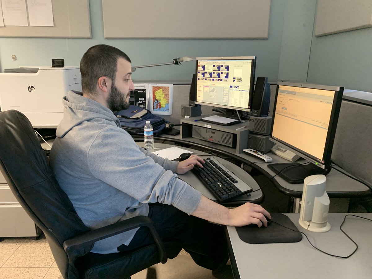 BristolSheriff's tweet photo. We caught up to some of our awesome communications team this afternoon on the first day of National Public Safety Telecommunicators Week, when Danielle Bill, Alex Pereira and Jason Demelo were keeping everyone across our operation on the same page. https://t.co/ISNTTzAqHA