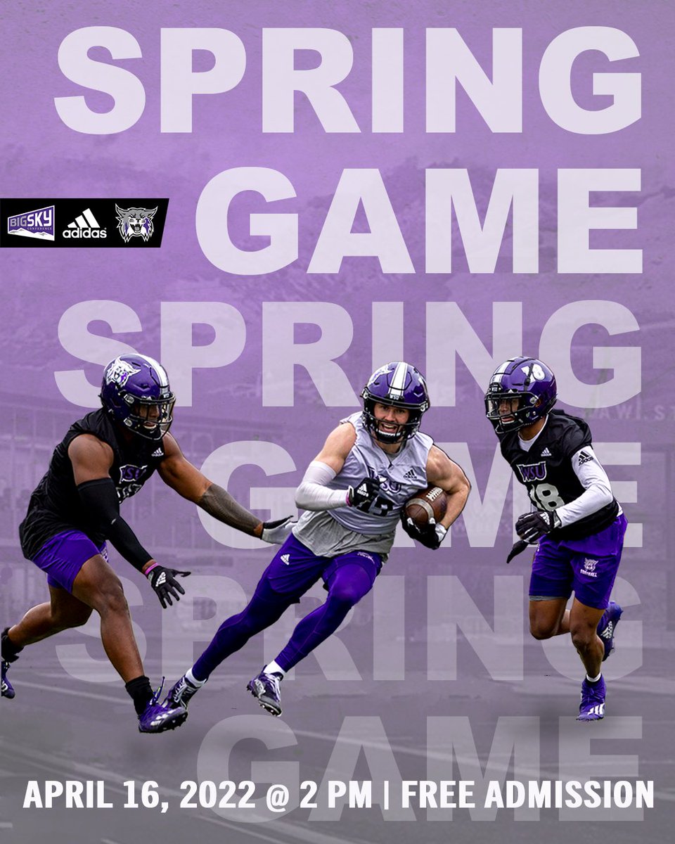 Hey Wildcat football fans!

This Saturday is the last opportunity to watch the Wildcats play until the fall! 

- FREE admission
- Wildcat Yard Sale
- Athletics Bundle Giveaway

#WeAreWeber #WeberState