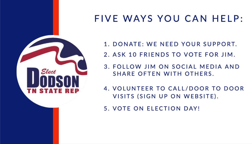 Jim Dodson for TN State Representative District 33 tweet media