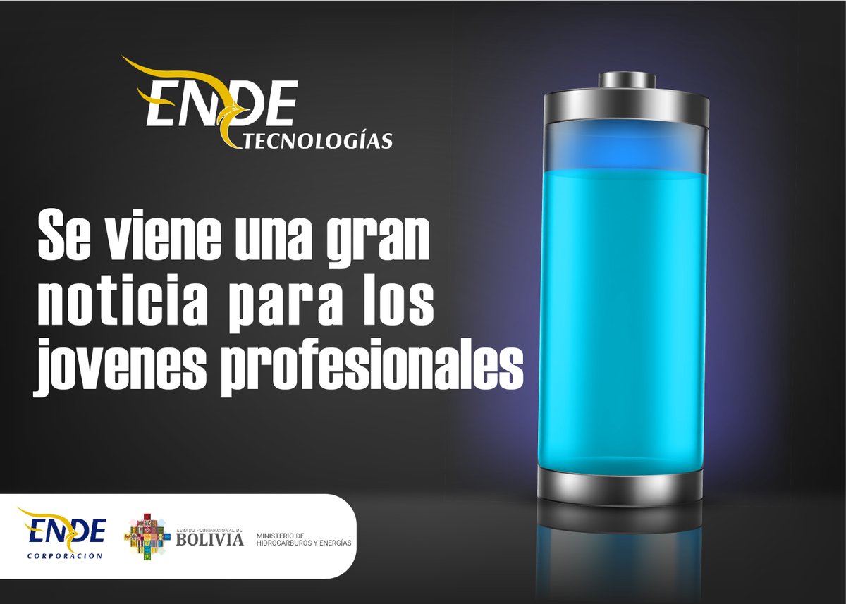 En los próximos días anunciaremos una gran noticia para los jóvenes profesionales en el área de sistemas.
 Atentos 🤓💻
#TrabajandoConEnergía
#EstamosSaliendoAdelante