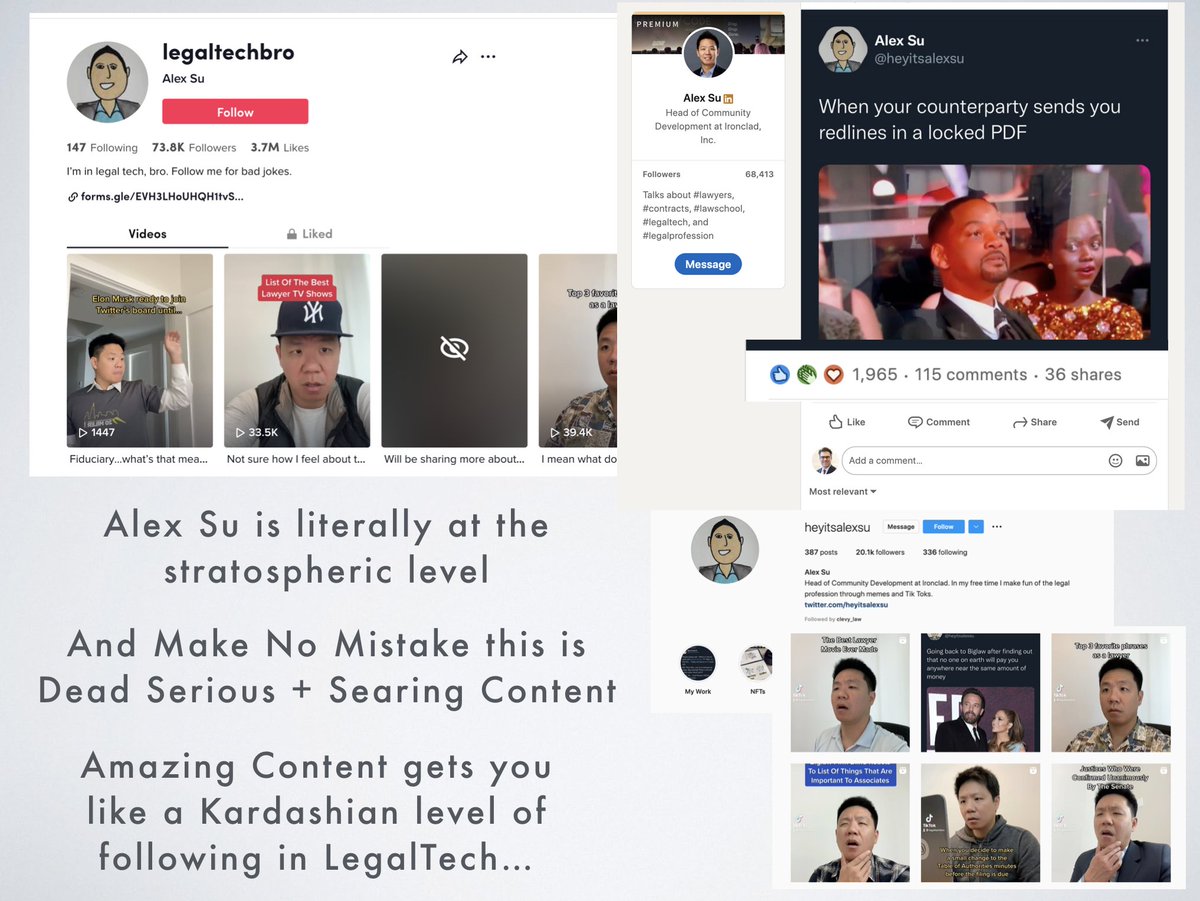 Prepping Class + Refreshing my old content on Brand Building for Law Students (+Lawyers)-Got to get <a href="/heyitsalexsu/">Alex Su</a> in the mix here for sure-he is killing it w/ fresh content- <a href="/jboehmig/">Jason Boehmig</a> <a href="/maryshenocarro1/">Mary O'Carroll</a> <a href="/ironclad_inc/">Ironclad</a> 
Old Deck Here (New one Soon) tinyurl.com/2p83wkmu
#LegalTech