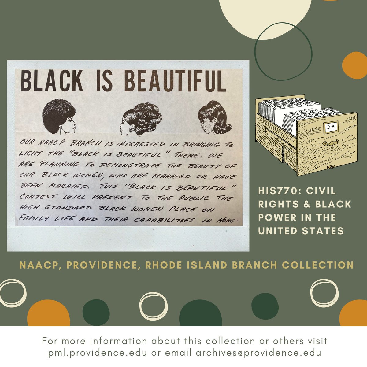 Library_PC's tweet photo. This is an ad for a Black is Beautiful Contest in the NAACP publication, Crisis found in the archives @Library_PC.  Check out our instagram to learn more about this piece of history and its place within the long civil rights movement! @PCHistoryDept #PCHIS770 #ProvidenceCollege https://t.co/vDdd2Dh0g8