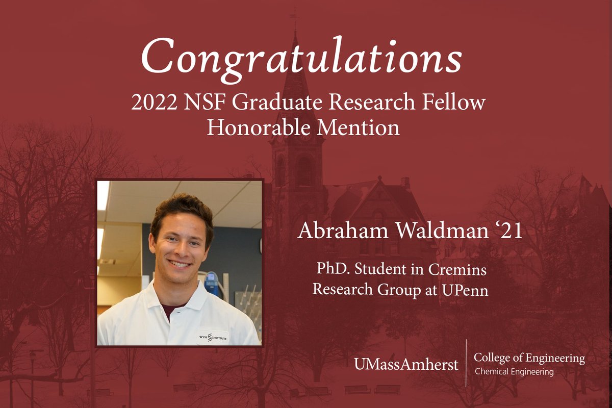 UMassChemEng's tweet photo. Congratulations to Abraham Waldman '21, now working in the Cremins Research Group at the University of Pennsylvania

https://t.co/McjREb7d9o

@abrahamjwaldman @pennbioeng @SchiffmanLab https://t.co/9fBuHU0GMz