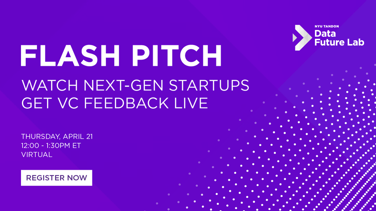 NYUFutureLabs's tweet photo. Have you RSVPd for #FlashPitch ⚡ yet? Sign up now to watch 5 founders pitch their companies to Alexander Aitoro (SUNU Capital), Maulik Mehta (@Arc_Ventures), and Stefan Schwartz (@GreenEggVC) for LIVE actionable feedback. https://t.co/3YUuPtJloH https://t.co/Y0pG8pdy88