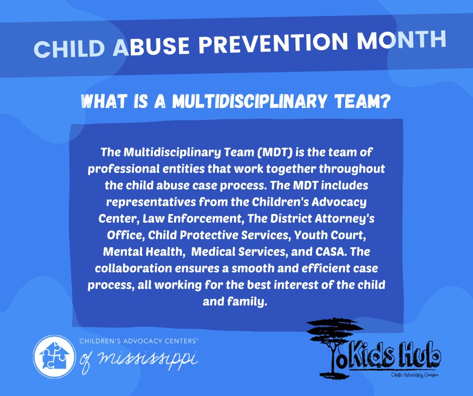 KidsHub_CAC's tweet photo. What is a multidisciplinary Team?
#IProtectChildren
#ChildAbusePreventionMonth https://t.co/VFUBfYUMOf