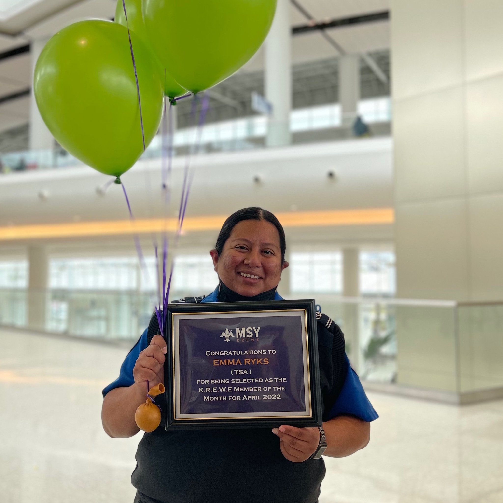 New Orleans Airport on Twitter "This morning, we recognized Emma Ryks