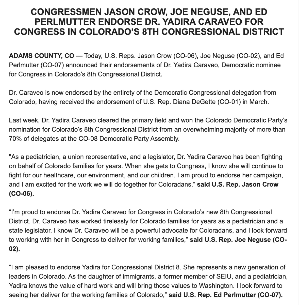 Dr. Yadira Caraveo tweet media