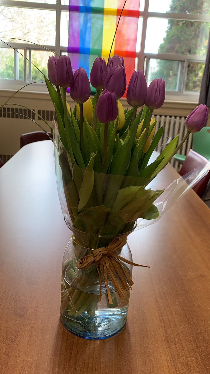 Feeling grateful today for my <a href="/RGSinclairPS/">R.G. Sinclair P.S.</a> staff who brightened up my day with these Tulips! #Kindness #Grateful