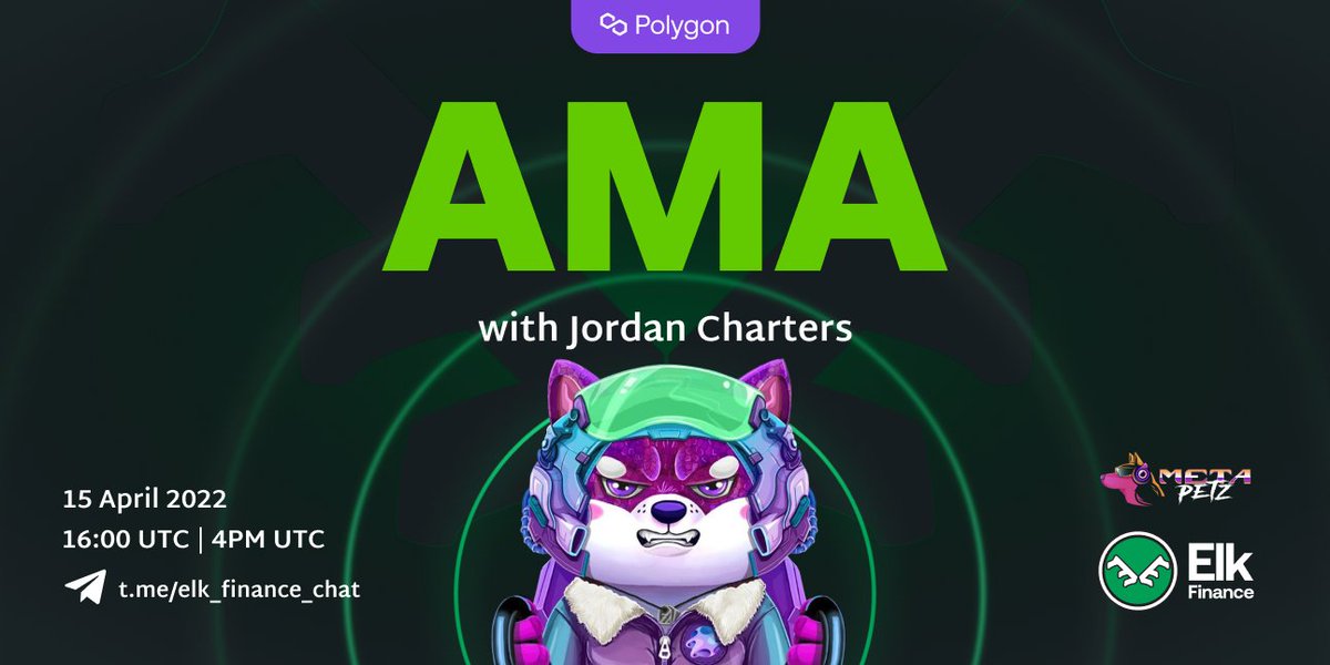 elk_finance's tweet photo. We will be hosting @JKCharters for a @MetaPetzAI AMA on April 15th at 4pm UTC! 🎧

Join the telegram at https://t.co/X2mSlxxSAO

Like, retweet, tag 3 friends, and follow @elk_finance to win $500 in $ELK tokens and a chance to get whitelisted for an Iba'Shun'I PFP! 👀 https://t.co/9w58NWj01q