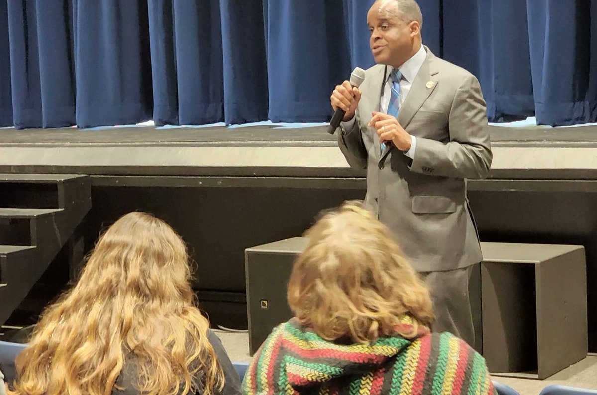 Visiting Xenia High School to share information regarding our DTXS Scholarship.