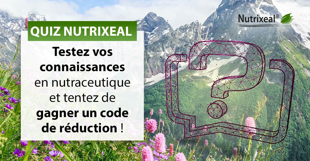 Le nouveau #quiz #Nutrixeal est en ligne sur buff.ly/3uug7v7
Testez vos connaissances en #nutraceutique ! Trouvez toutes les bonnes réponses et obtenez un code #promo valable sur buff.ly/39ZB58H