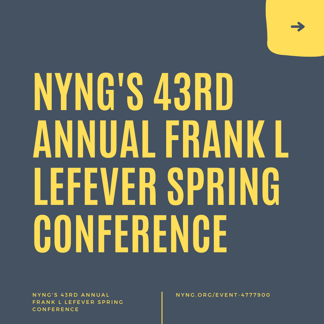 NYNG's Annual Frank L LeFever Spring Conference is being held on 4/25, 5/2, 5/9 from 7-8PM
This 3-part virtual conference will focus on COVID-19 &amp; feature lectures by:
Douglas Whiteside, Ph.D. ABPP-CN
Faith Gunning, Ph.D.
Richard Gallagher, Ph.D.
Register:nyng.org/event-4777900