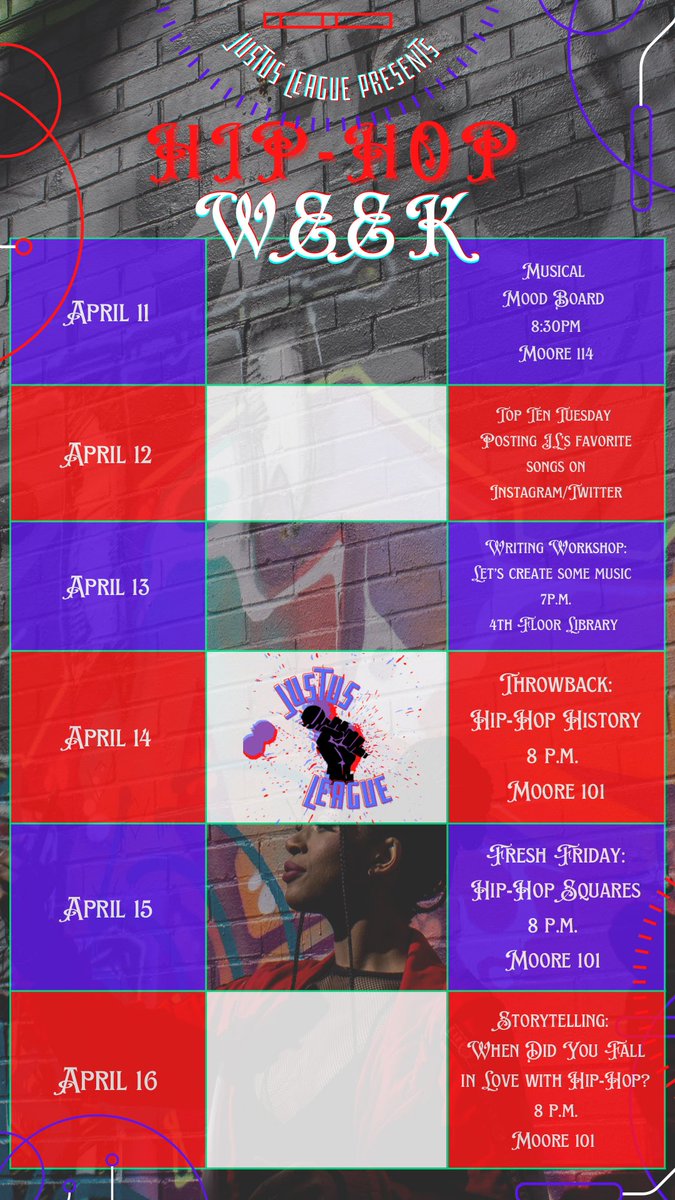 It starts tonight 🎶🎵🎤🎧🎤 celebrate hip-hop with us