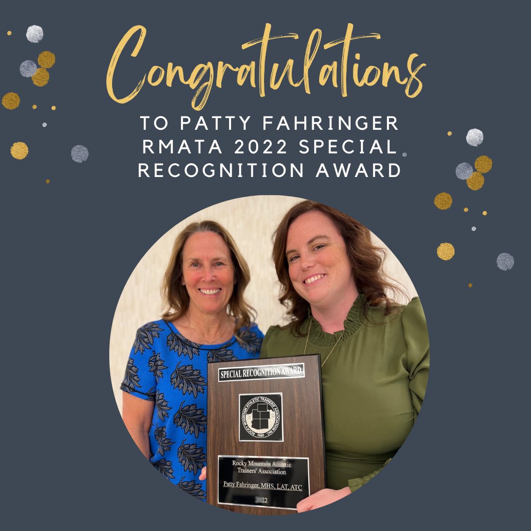 ProvoHighSchool's tweet photo. Congratulations to Patty Fahringer for her "Rocky Mountain Athletic Trainer Association" Special Recognition Award. Thank you for all you do for Provo High! #LetsGoProvo #TheProvoWay https://t.co/0hbuRWCXsT