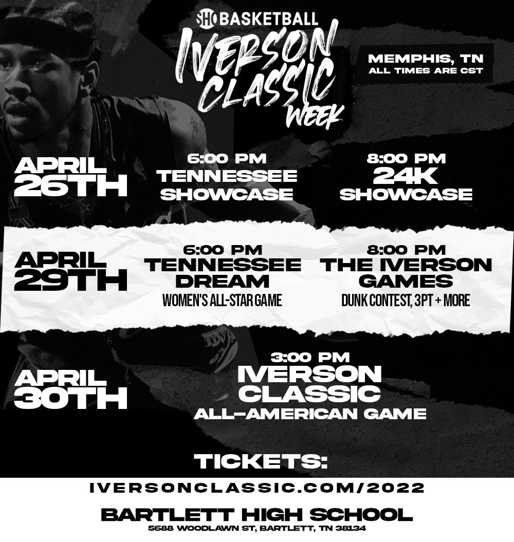 Full Iverson Classic Week game schedules. 🔥🔥🔥 Which games you pulling up on? Tix: Iversonclassic.com/2022 #strictlyfortheauthentic
