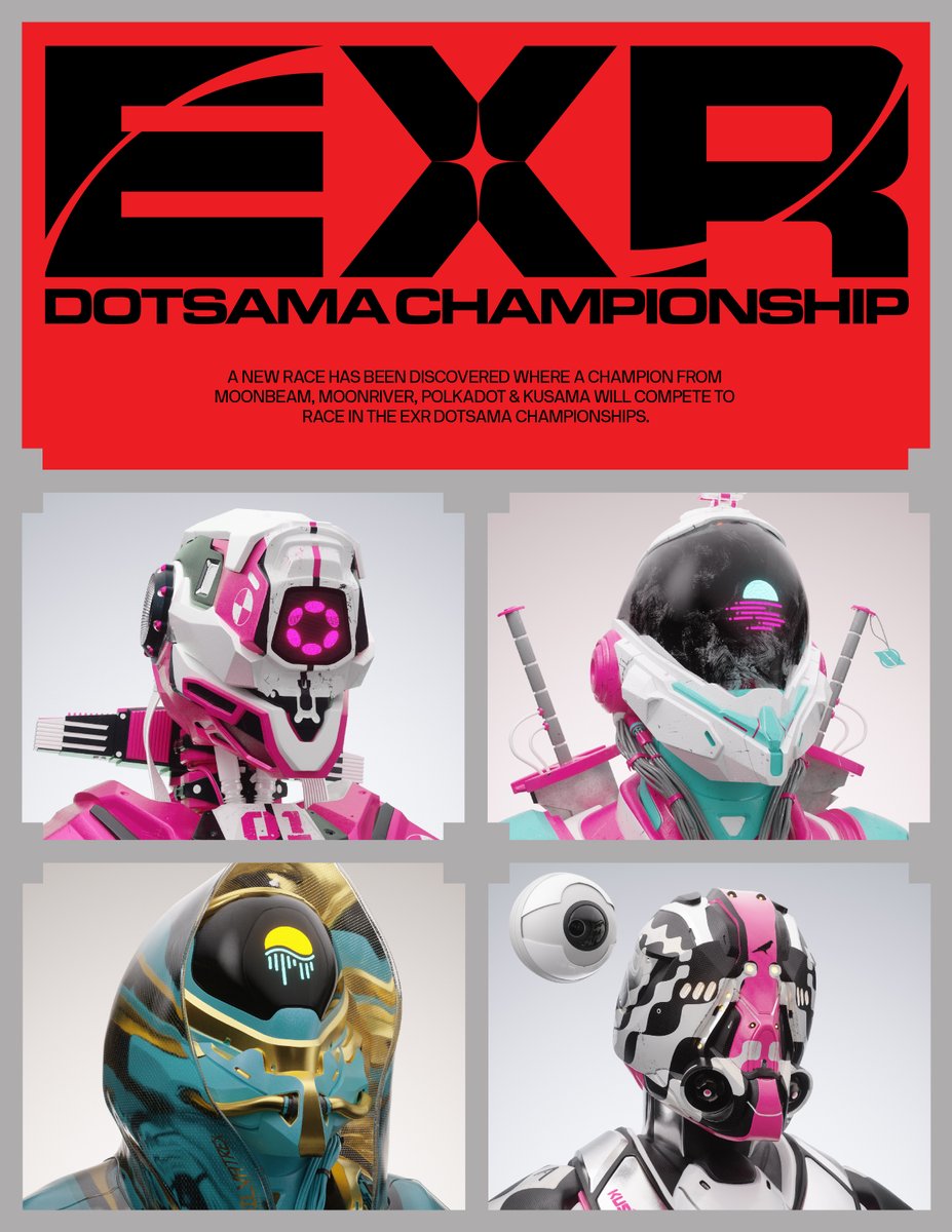 exiledracers's tweet photo. 🚨 The EXR Dotsama Championship *NOW OPEN* 

🥇 VIP Mint &amp; Alpha Access Available + 4 WL Spots. 

🔈 Who's going to be the Dotsama Champion — you decide.

🔖 Entry details here (its our most simple comp yet)
https://t.co/faPP5zvpLC https://t.co/oBfLncga63