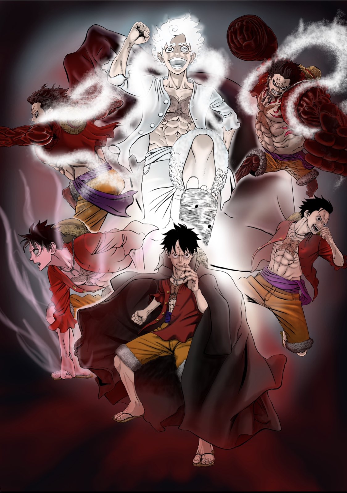 達光軍 漫画家志望 これがおれの最高地点だ ワンピース1046 ニカ ギア5 Onepiece イラスト T Co 2rocn3bsoc Twitter
