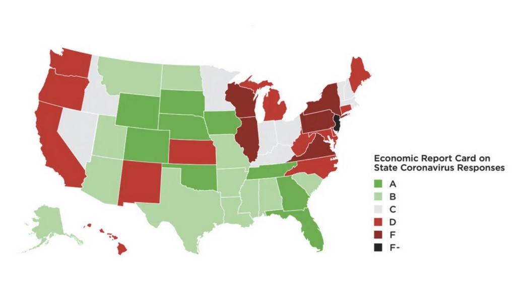 Dr_BaldEagle's tweet photo. NJ Wins the COVID booby prize; with an "F-". Only a State run by Liberal Democrats could blow this so terribly. #COVID1984 #NJSucks https://t.co/VeR4qDiSQq