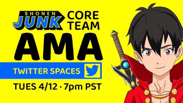 NFT_Only's tweet photo. Tomorrows Spaces with @shonenjunkNFT is going to be huge. #Weeb3 https://t.co/XaLtfSohCB