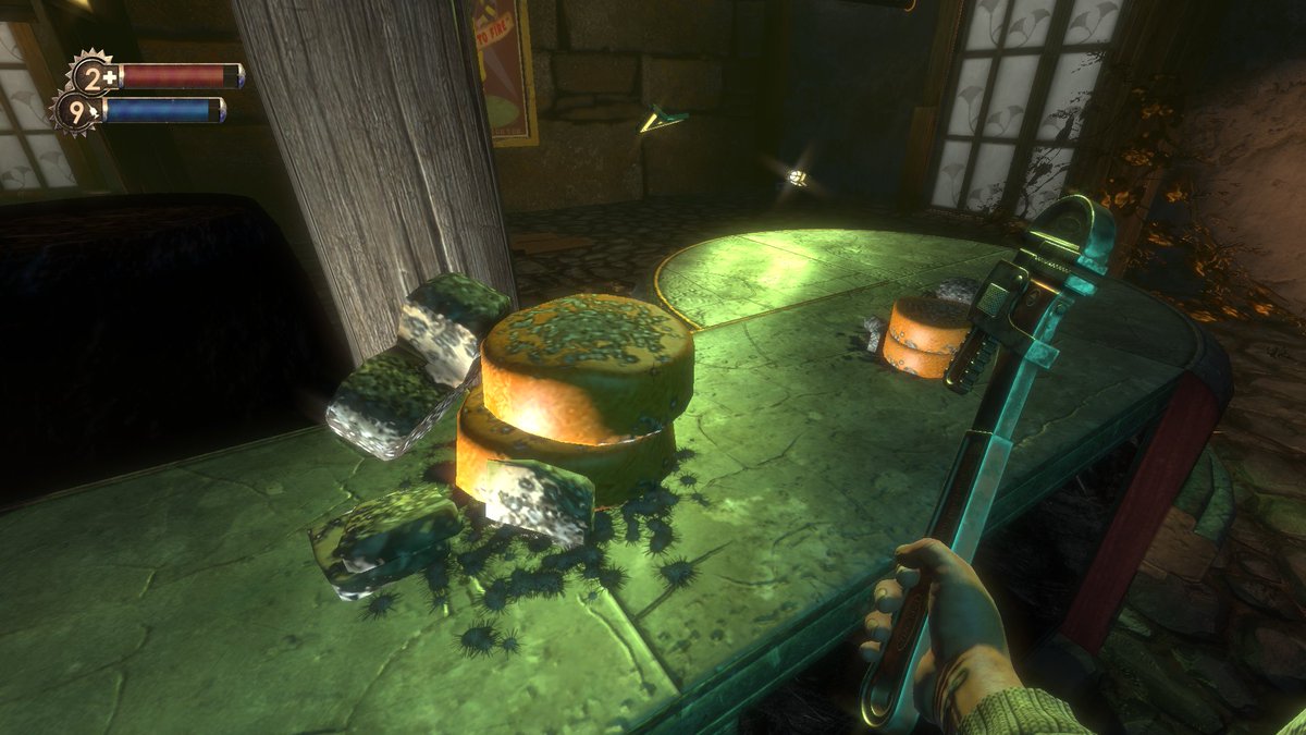 LowPolly's tweet photo. Cheese from Bioshock (2007) https://t.co/GoLSQCelN7