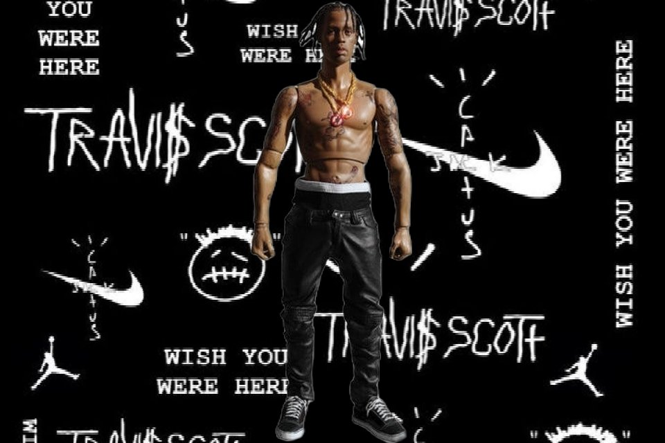 Travis_ScottXIX's tweet photo. Figurine Travis Scott dans son fond d'écran Travis stylé (Je l'ai fait) https://t.co/DydPr2WDVv