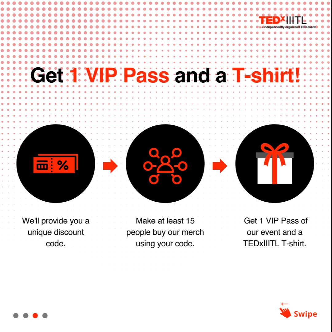 tedxiiitl's tweet photo. With the official release of our TEDxIIITL Merchandise, here we are with our Referral Program.
Help us get the word out and win rewards!

Text us to receive your unique Referral Code.
Merch Form Link : https://t.co/d35PqCLvfg https://t.co/8KswAwStwt