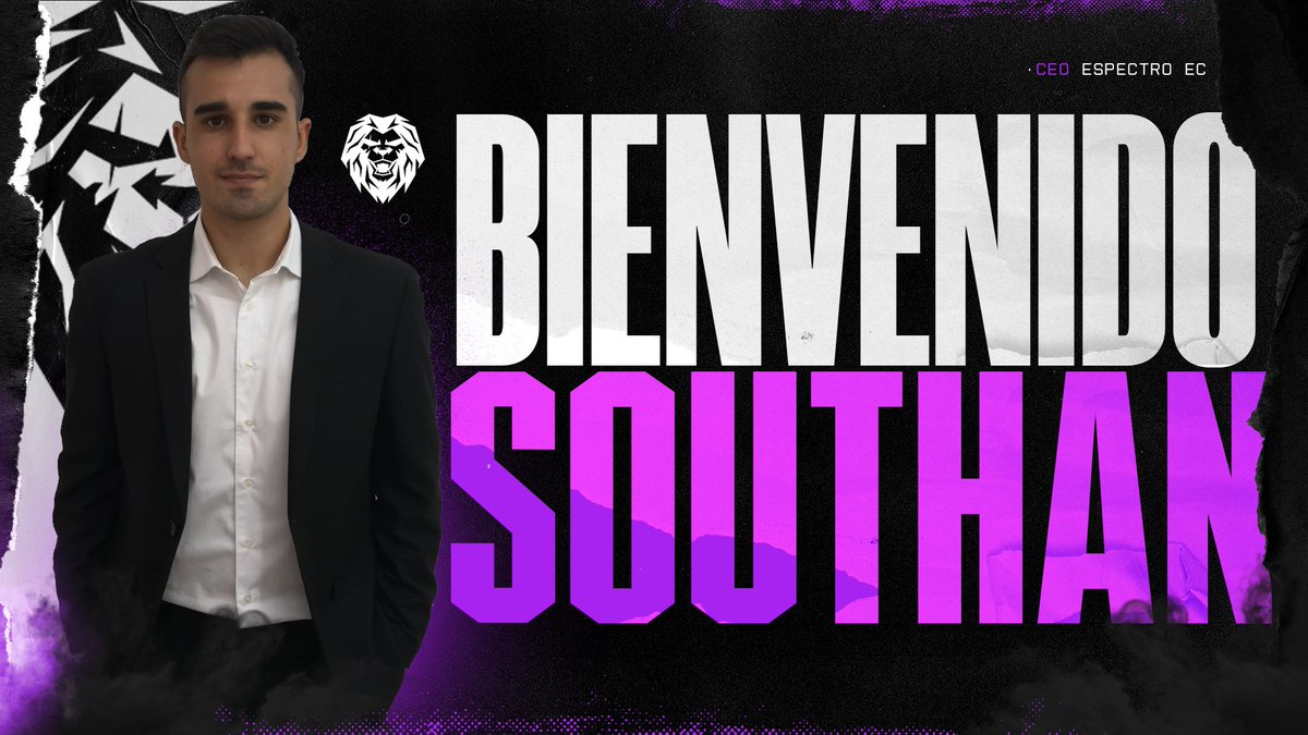 Arrancan las presentaciones...

Y que mejor que empezar por lo más alto. 🧐

Presentamos a Sergio '' <a href="/Southan22/">Southan</a>'' como nuestro nuevo CEO.

Southan será el encargado de la gestión del área deportiva y de las operaciones del club.

¡Bienvenido Southan! 🤜🏾🤛🏾

#BeEspectro 💜