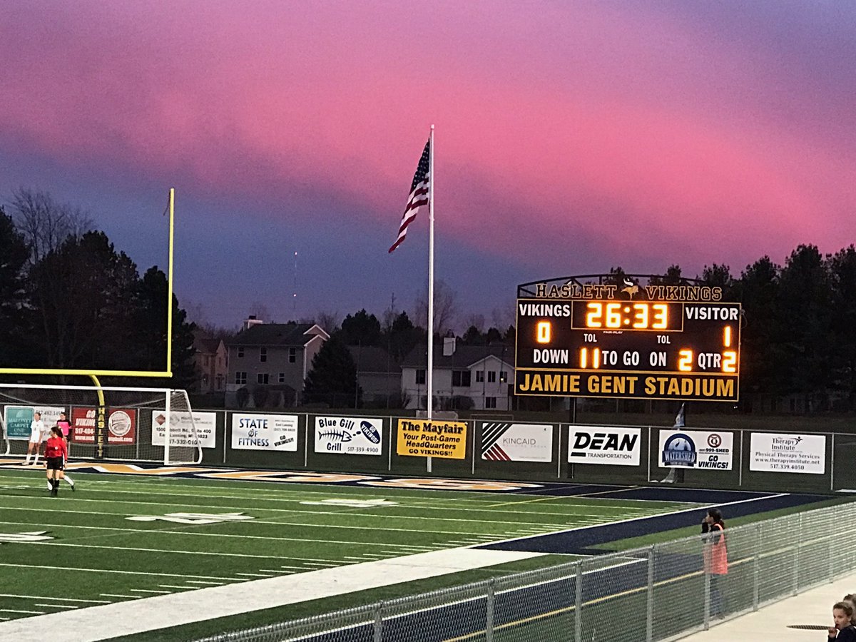 What a night for high school soccer. The Panthers settle for a 1-1 tie at Haslett. Mallory Reynolds (Sr.) had the lone Panther goal, and Madison McDonald (Fr.) had 133 saves.

<a href="/DHSstudsect/">DHS Student Section</a> <a href="/DewittSoccer/">DeWitt Soccer</a>
