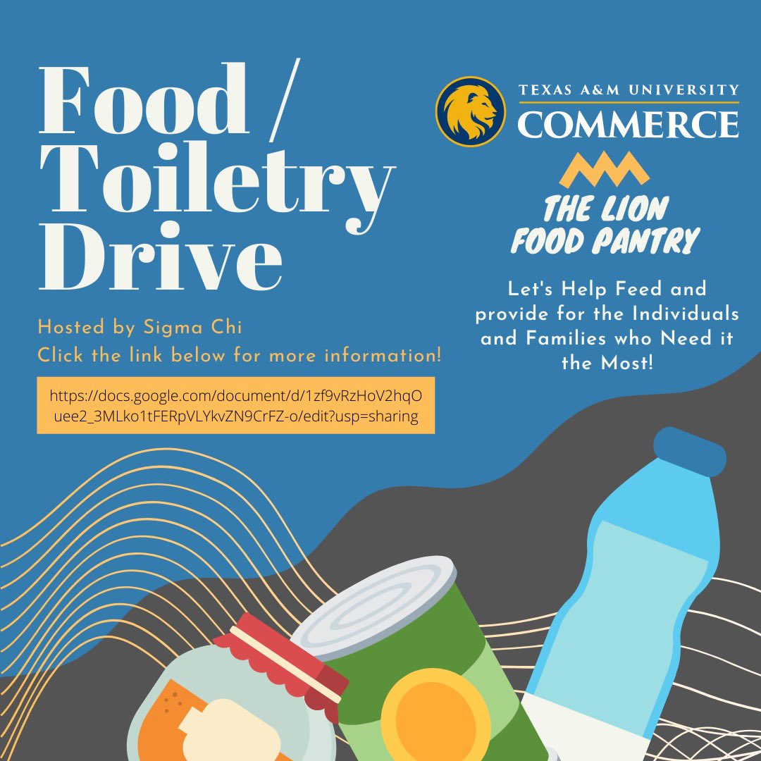 Need Community Service Hours?

We are hosting a food/toiletry drive and you will receive hours for the amount of items that you donate! Check out the link below for more information!!

docs.google.com/document/d/1zf…