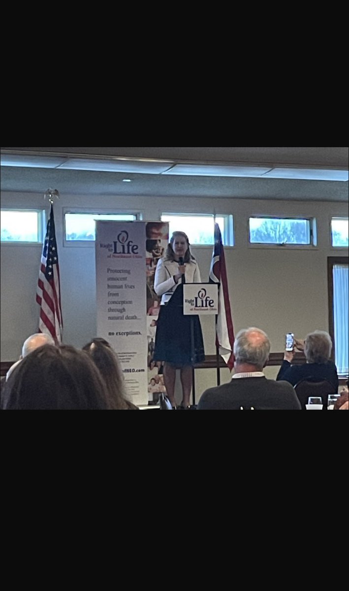 uaSFL's tweet photo. It was amazing to hear State Senator @kristinaroegner speak at the Right to Life of Northeast Ohio’s Celebrate Life Dinner!!! It was so encouraging to see everyone that came to support life and donate diapers and formula for our local pregnancy resource centers!!! https://t.co/A2bg9coroc