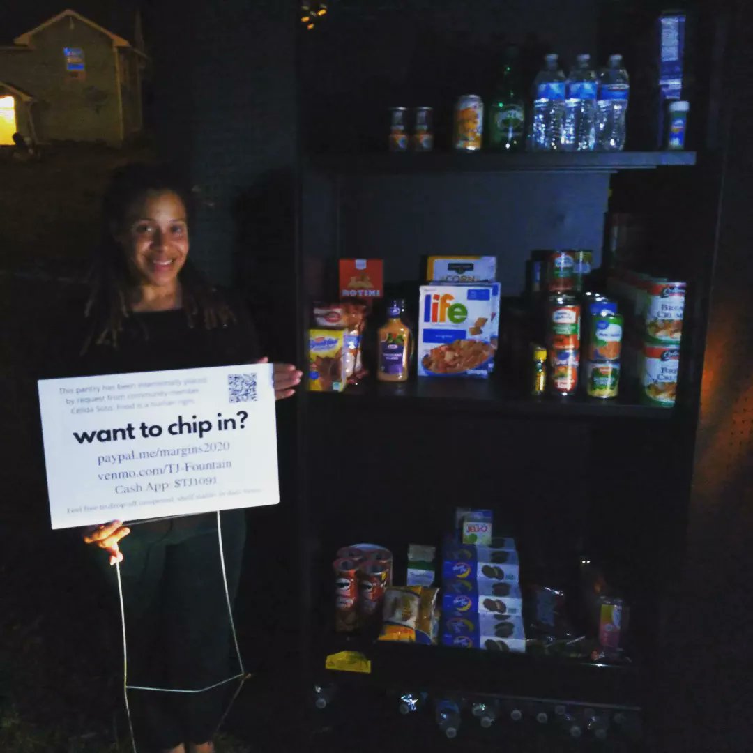 Celi4Change's tweet photo. Our Free Pantry on 6th Alley &amp; Arkadelphia is a huge hit! We refilled it 3x today! Thanks to everyone that helped install it! Including @MarginsW4BW, Be Kind Bham, &amp; Fountain Heights Farms!

Please donate to support!
https://t.co/2B40Zzn4Fd 
https://t.co/0VUn5B3ZGL 
$TJ1091 https://t.co/Efj4n9jL8W