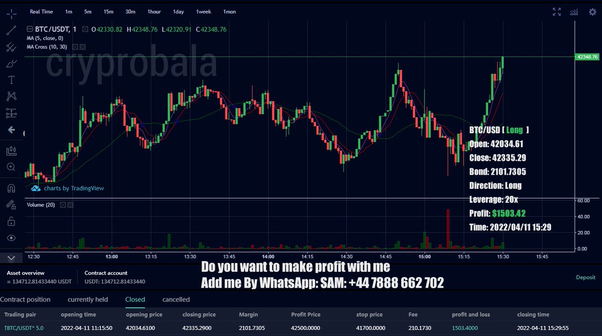 2022/4/11 BTC/USD Profit Case:  🔥🔥$1503.42

Open: 42034.61
Close: 42335.29
Bond: 2101.7305
Direction: Long
Leverage: 20x
Profit: 🔥🔥$1503.42
Time: 2022/04/11 15:29

WhatsAPP: +44 7888 662 702

POST: cryptobala.com/2022-4-11-btc-…