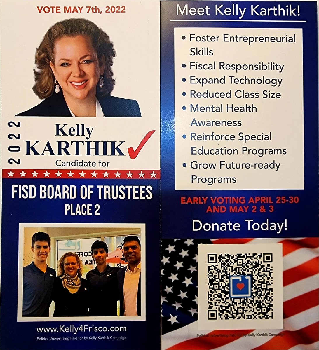 Kelly4Frisco's tweet photo. Early voting:
April 25-30
May 2-3
Election Day is Saturday, May 7th.
#collincounty #dentoncounty #kelly4frisco #fisd #frisco #frisconews #friscoisd #fisdbot #trustee #friscoparents #friscoteachers #timeforachange #vote2022 #dfw #texasschools #northtexas #texasschools https://t.co/oMsZ7YHeKt