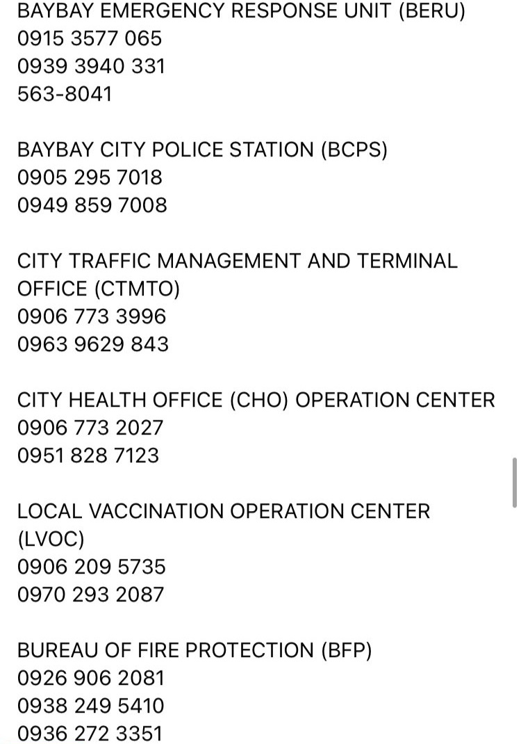alluringbaex's tweet image. Please retweet this as well. These are the emergency hotline numbers.

#IloiloNeedsHelp
#CapizNeedsHelp
#LeyteNeedsHelp #BaybayNeedsHelp #AbuyogNeedsHelp #AgatonPH #BagyongAgaton