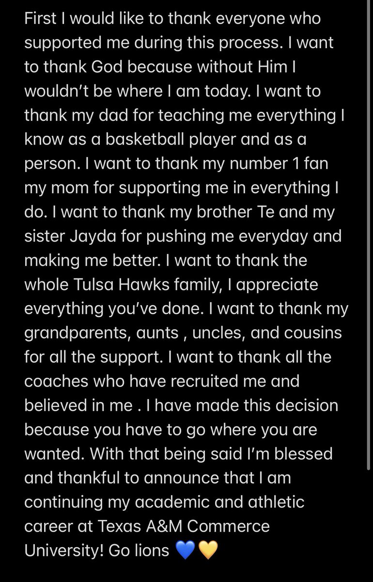 AdonisHoliman's tweet photo. 100% Committed!💙💛@FutureStars_Ok @angiemaeholiman @Coach_Rose1 @Lion_MBB @TulsaHawks https://t.co/aWk9cuMvBE