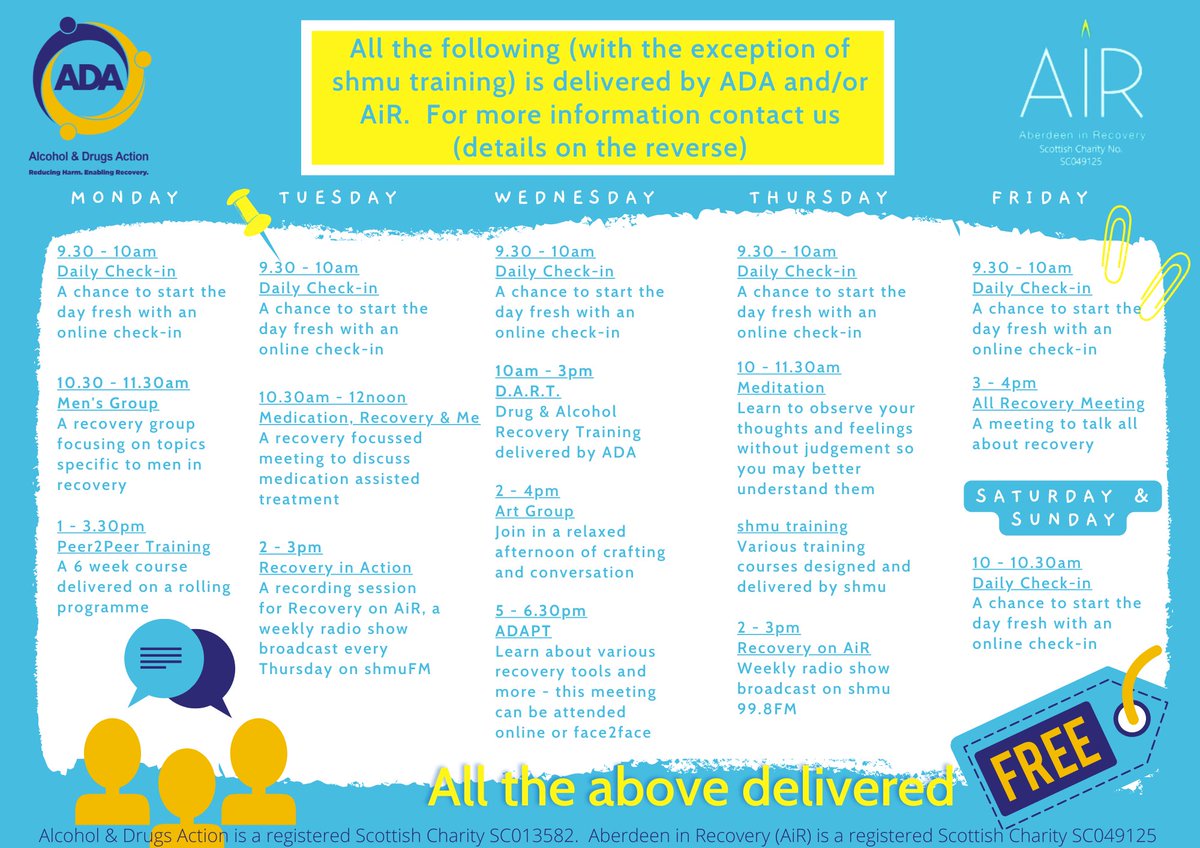 #AiRyourstory #MakingRecoveryVisible
<a href="/AlcDrugsAction/">Alcohol&Drugs Action</a> <a href="/AberdeenADP/">Aberdeen City ADP</a> <a href="/HSCAberdeen/">Aberdeen City HSCP</a> <a href="/AberdeenCC/">Aberdeen City Council</a> <a href="/shmuORG/">shmu</a> <a href="/aberdeenfoyer/">Aberdeen Foyer</a>