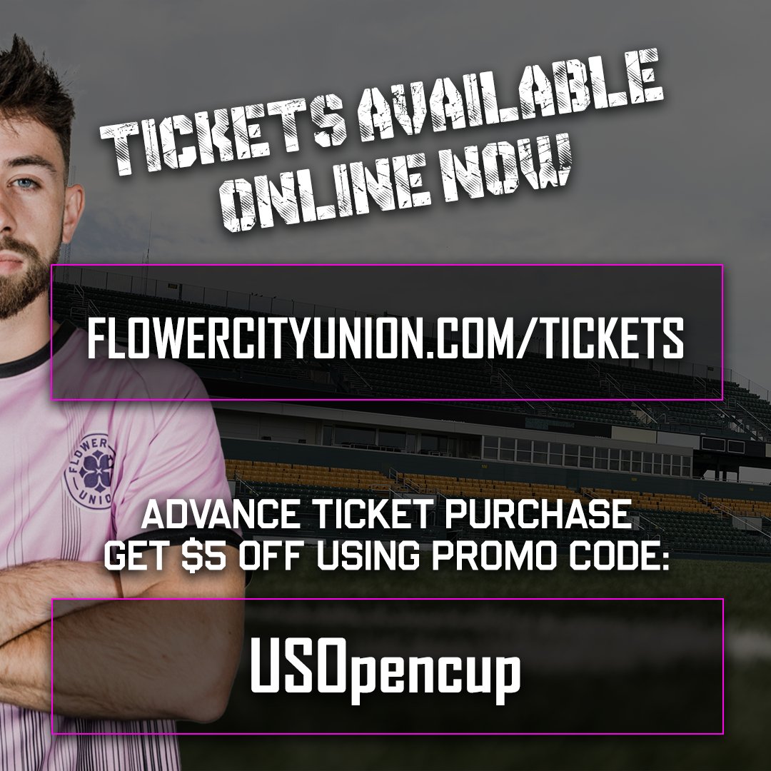 Flower City Union🏆 (@flowercityunion) on Twitter photo Here we gooooooo! 💥
US OPEN CUP THIRD ROUND MATCH
vs. MLS club <a href="/dcunited/">D.C. United</a> on our home turf!
Mark Your Calendars
🗓 APRIL 19, 2022
⌚️ 7 PM EST
📍 Rochester Community Sports Complex
Grab Your Tickets
💰 Use Promo Code "USOpencup"
🔗 tickets.flowercityunion.com/#/event-list
See you there! ⚽️ Here we gooooooo! 💥
US OPEN CUP THIRD ROUND MATCH
vs. MLS club <a href="/dcunited/">D.C. United</a> on our home turf!
Mark Your Calendars
🗓 APRIL 19, 2022
⌚️ 7 PM EST
📍 Rochester Community Sports Complex
Grab Your Tickets
💰 Use Promo Code "USOpencup"
🔗 tickets.flowercityunion.com/#/event-list
See you there! ⚽️