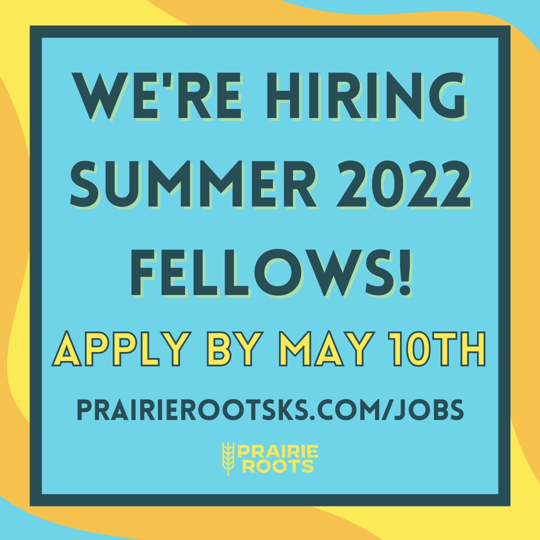 prairierootsks's tweet image. WE'RE HIRING!!

Applications close on May 10th for our Summer 2022 Fellowship. Join our team to help us turn out non-voters in Kansas for $15/hr from May 31st - August 19th!

Apply now at prairierootsks.com/jobs